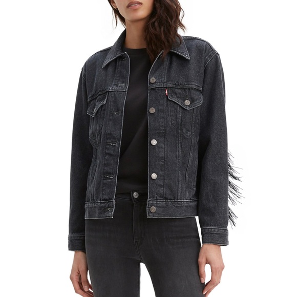 Levis Fringe Denim Jacket Factory Sale 
